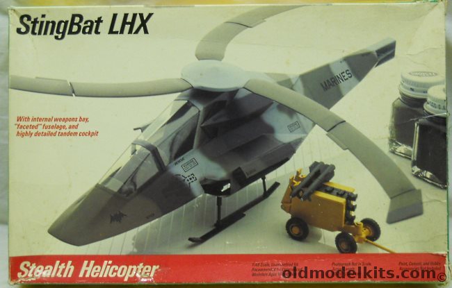 Testors 1/48 StingBat LHX Stealth Concept Helicopter, 635 plastic model kit